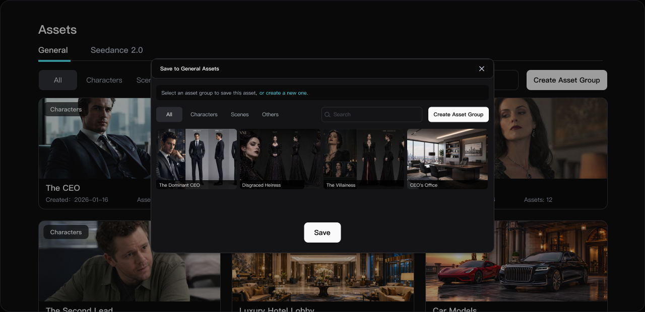 Vepixa Asset Library interface preview