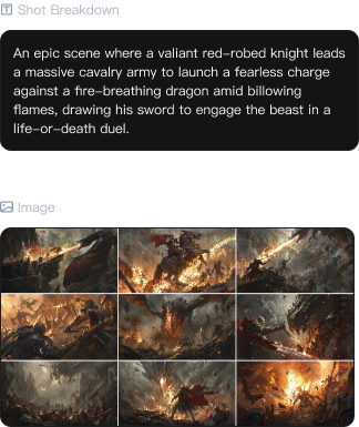 Storyboard prompt and image input card
